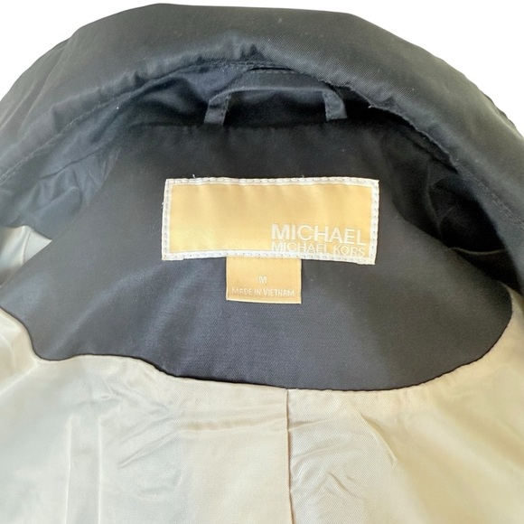 MICHAEL KORS BELTED TRENCH COAT WOMEN M KATE MIDDLETON CLASSICCORE - Picture 8 of 9